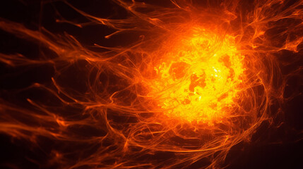 unknown phenomenon, abstract, in space, implosion or explosion, sun, exploding star or or other fictional event