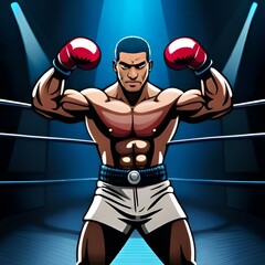 boxer with gloves, generative ai