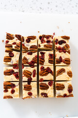 Homemade White Chocolate Cranberry Pecan Fudge