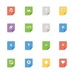 folders and files set icons