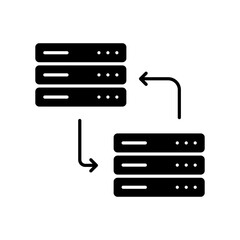 Data exchange icon vector. transfer information illustration sign. file conversion symbol or logo. 