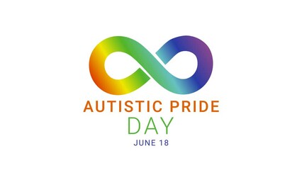 Autistic Pride Day animation. June 18. Flat holiday animation. Motion graphic design. Suitable for greeting card animation and celebrations