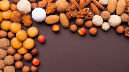 Obraz na płótnie Canvas Delicious various snacks Generative AI
