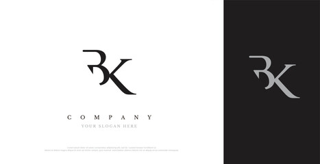 Initial BK Logo Design Vector 