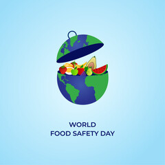 world food safety day on June 7 .flat design. cover presentation abstract, modern publication poster, banner and card. vector illustration. World Food Day.
