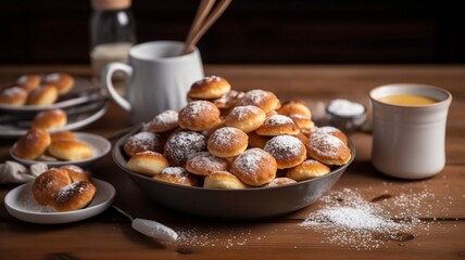 Fototapeta premium Delicious various snacks Generative AI