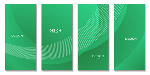 abstract green wave gradient background