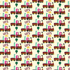 Naklejka premium cute dinosaur vector pattern for tee print and background wallpaper