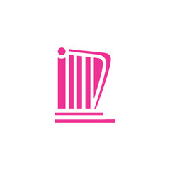 Concert Harp Music Solid Icon