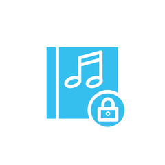 Lock Music Song Solid Icon