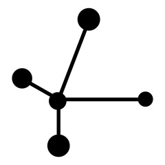 Molecule icon vector. Chemistry illustration sign. Molecule symbol or logo.
