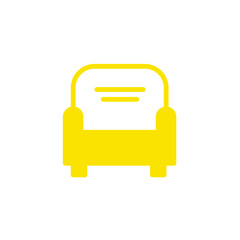 Home Leather Seat Solid Icon