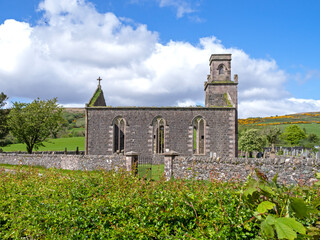 Fototapeta na wymiar St Colmacs church ruin on the Isle of Bute, Scotland