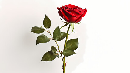 Obraz premium red rose isolated on white