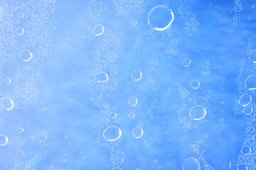 blue abstract background air bubbles water