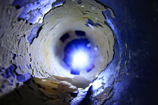 sediment pipe inside light clogging sludge plumbing