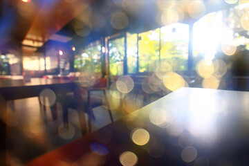 abstract blurred background restaurant interior