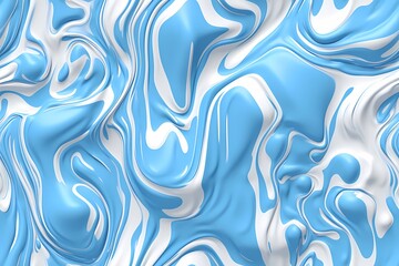 Seamless Pattern. Liquid pastel wavy melted plastic texture. Wrinkle silicone sheet. Wrinkle background. Notches of rubber sheet. Art illustration. Generative Ai.
