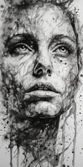 Portrait of a beautiful woman  Generative AI