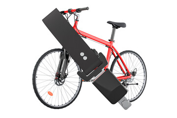 Sport bicycle with safety belt, 3D rendering