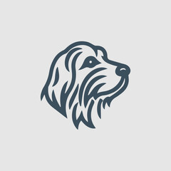 Cute Dog hand drawn face vector illustration