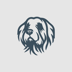 Cute Dog hand drawn face vector illustration