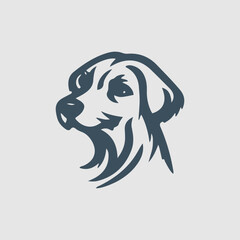 Cute Dog hand drawn face vector illustration