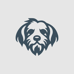 Cute Dog hand drawn face vector illustration