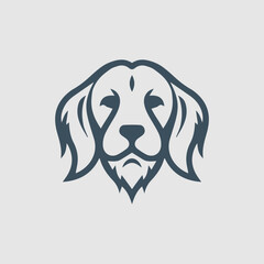 Cute Dog hand drawn face vector illustration