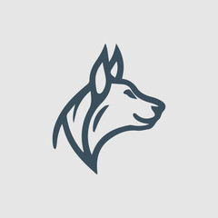 Cute Dog hand drawn face vector illustration