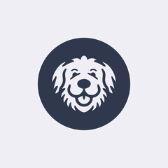 Cute Dog face vector icon