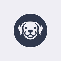 Cute Dog face vector icon