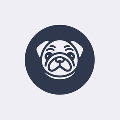 Cute Dog face vector icon