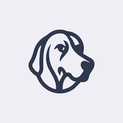 Cute Dog face vector icon