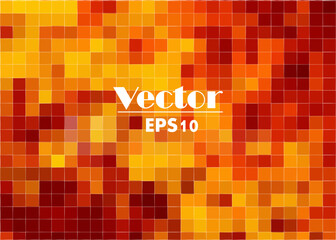 autumn mosaic in brownish orange tones for kitchen aprons vector