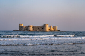 Maidens Castle Kiz Kalesi Drone Photo, Erdemli Mersin, Turkey