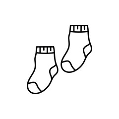 Baby socks black line icon.