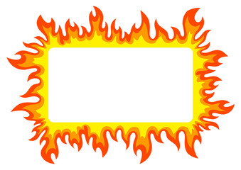 Frame of stylized fire. Decorative element for design.