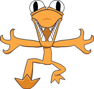orange monster rainbow friends vector
