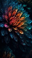 Obraz premium red and yellow flower Generative AI