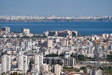 Fototapeta na wymiar Scenic view from the height of Antalya, Turkey