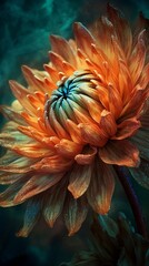 red and yellow flower Generative AI