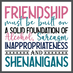 Friendship Day T-Shirt Design, Typography T-Shirt With Colorful Vector And Elements