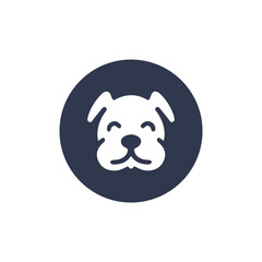 Dog silhouette vector cartoon logo 