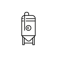 Brewing process black line icon.