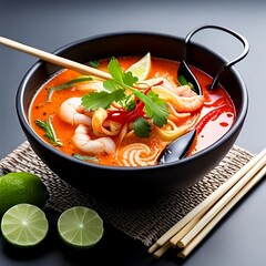 Deliciously Iconic: Tom Yum Kung - The Flavorful Thai Delight on Adobe Stock