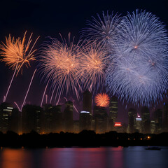 fireworks on the river