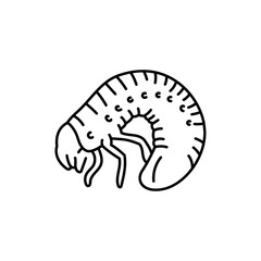 Maybug indect black line icon.