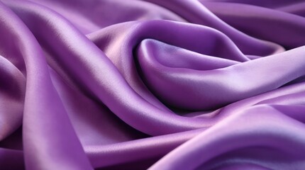 Violet silk cloth. Generative AI.