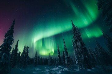 Aurora borealis. Generative AI.